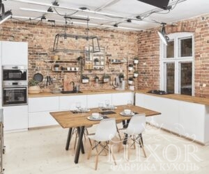 Дизайн кухни в стиле Лофт и фото интерьеров