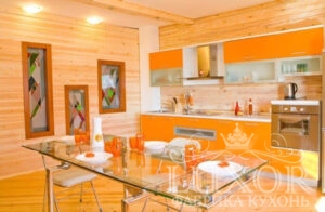 Идеи дизайна оранжевой кухни в интерьере с фото